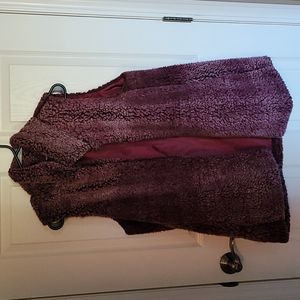 Burgundy Fleece Vest